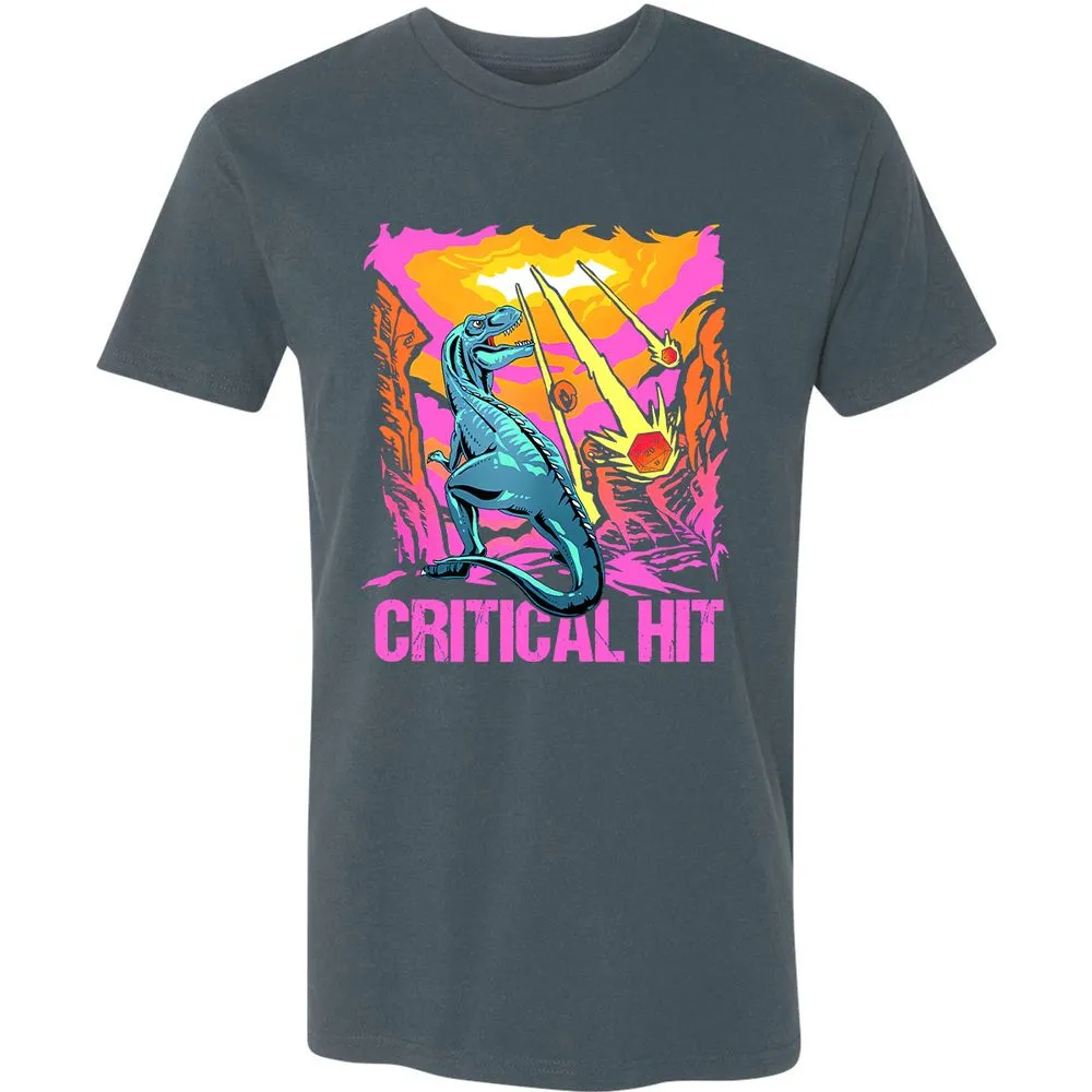 Dinosaur Critical Hit Premium Unisex T-Shirt - Indigo - 15