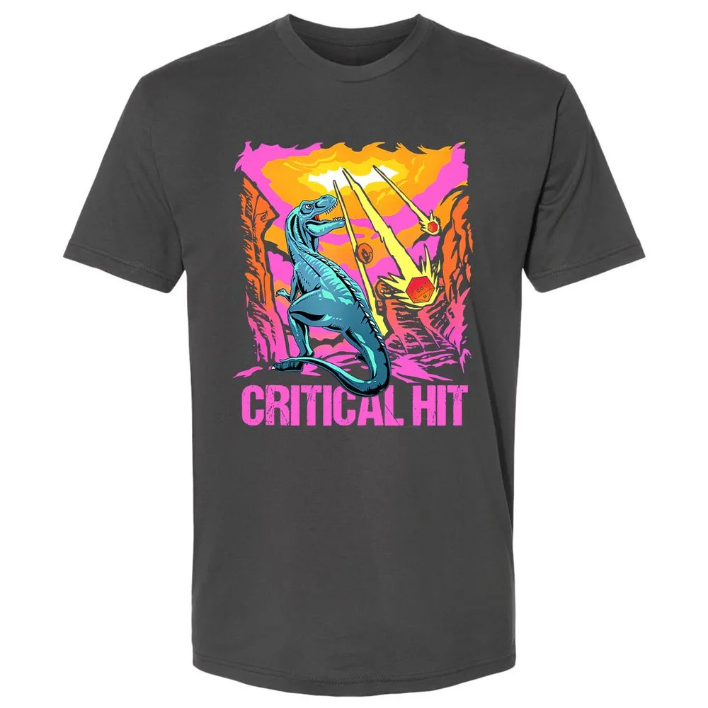 Dinosaur Critical Hit Premium Unisex T-Shirt - Heavy Metal - 8