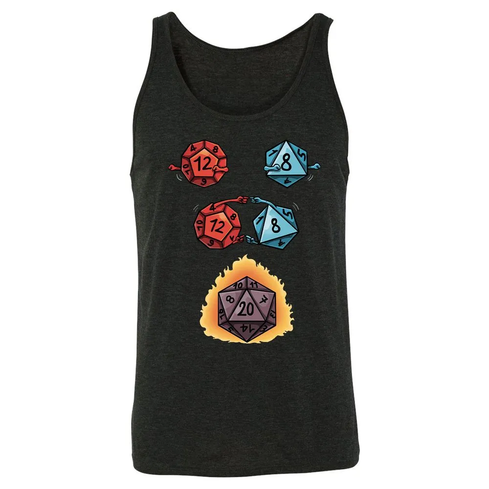Dice Fusion RPG Unisex Jersey Tank - Charcoal Black Triblend - 5