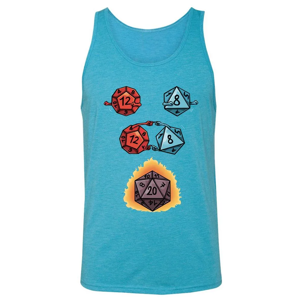 Dice Fusion RPG Unisex Jersey Tank - Aqua Triblend - 3