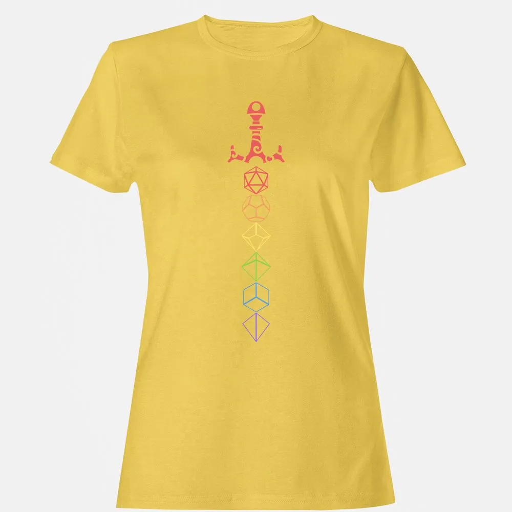 Rainbow Dice Sword LGBT Women's T-Shirt - Daisy - 4