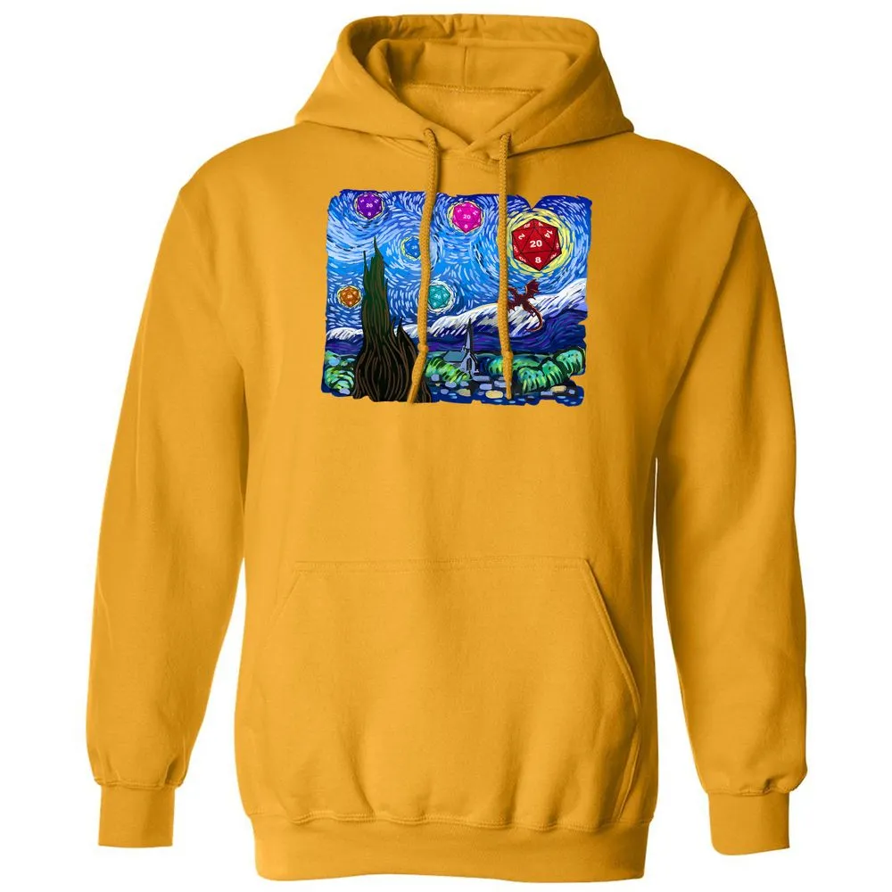 Dragon Starry Night Classic Unisex Hoodie - Gold - 12