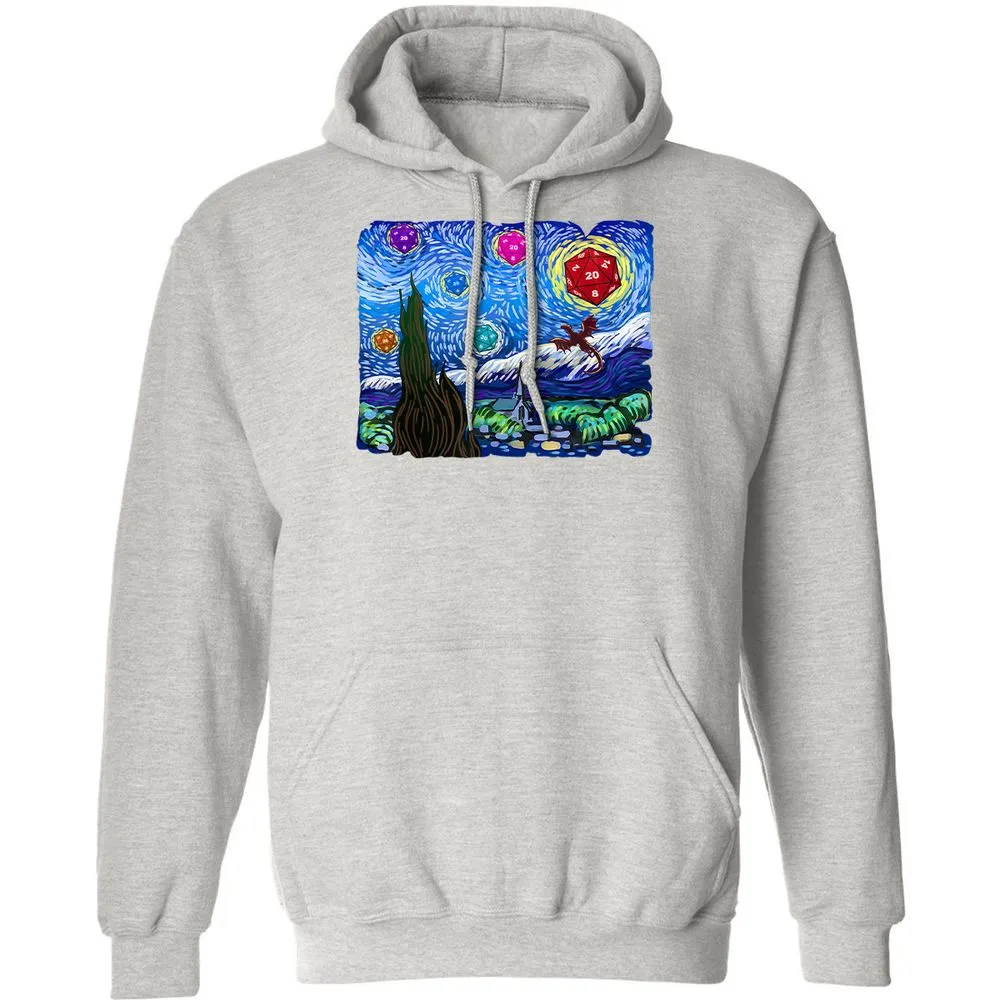 Dragon Starry Night Classic Unisex Hoodie - Ash - 8