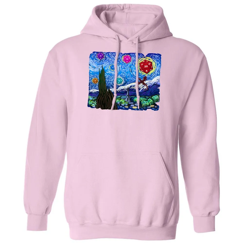 Dragon Starry Night Classic Unisex Hoodie - Light Pink - 3