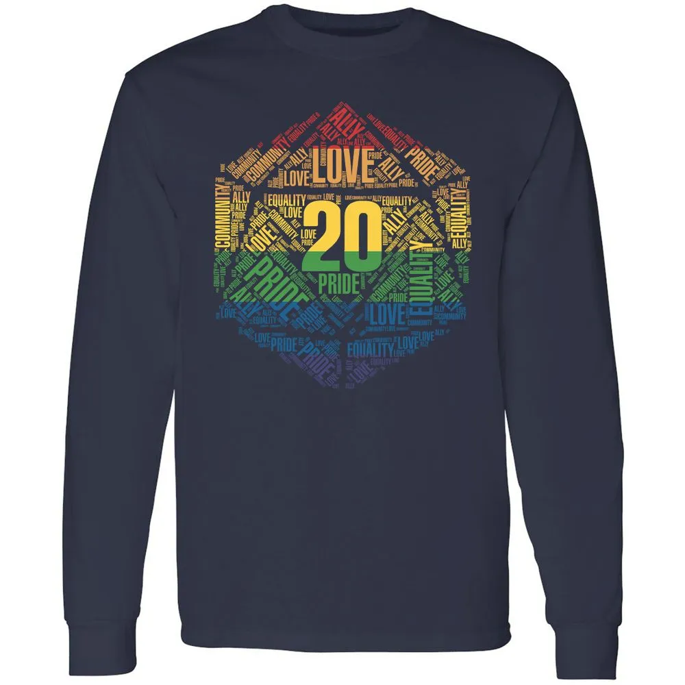 D20 Pride Long Sleeve T-Shirt - Navy - 2
