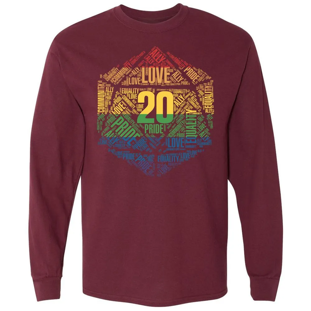 D20 Pride Long Sleeve T-Shirt - Maroon - 11