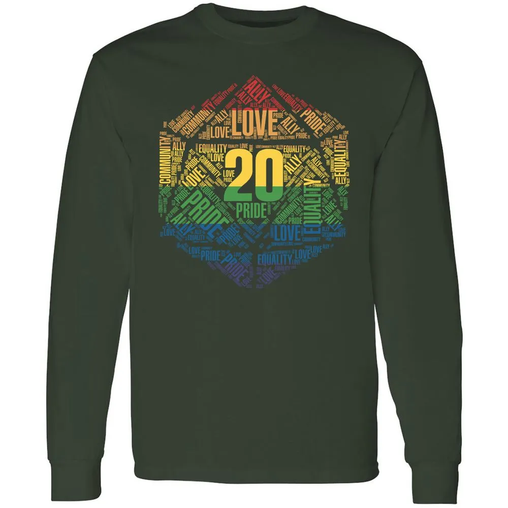 D20 Pride Long Sleeve T-Shirt - Forest Green - 4
