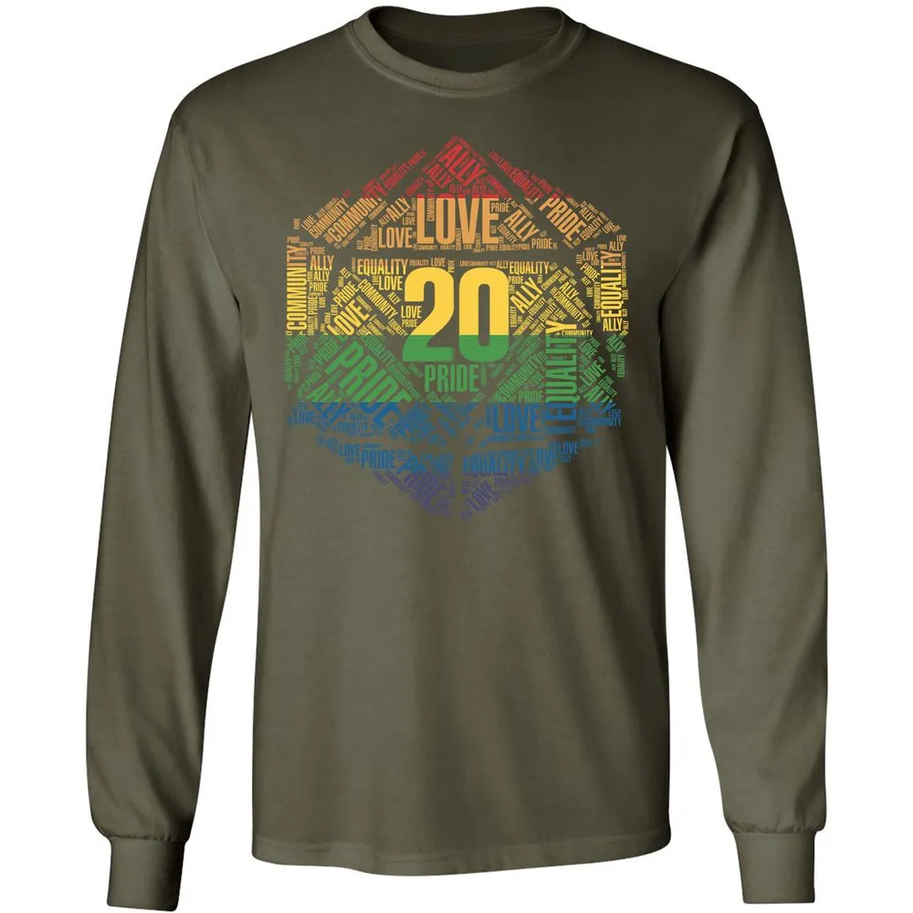 D20 Pride Long Sleeve T-Shirt - Military Green - 16