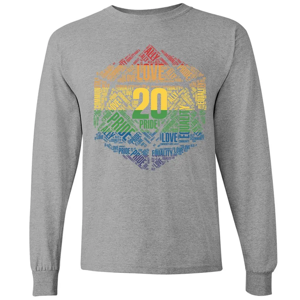 D20 Pride Long Sleeve T-Shirt - Graphite Heather - 6