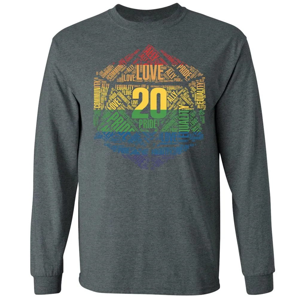 D20 Pride Long Sleeve T-Shirt - Dark Heather - 15
