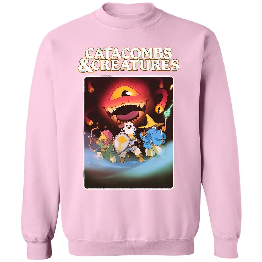 Catacombs & Creatures Classic Unisex Sweatshirt - Light Pink - 3