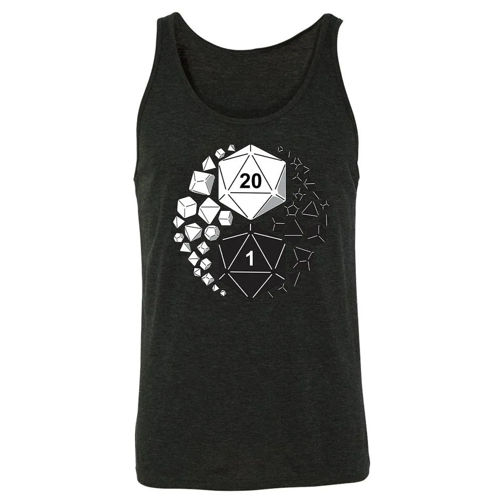 Gaming Yin Yang Unisex Jersey Tank - Charcoal Black Triblend - 5