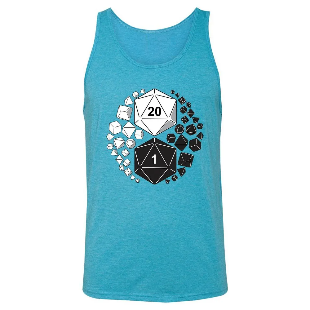 Gaming Yin Yang Unisex Jersey Tank - Aqua Triblend - 3
