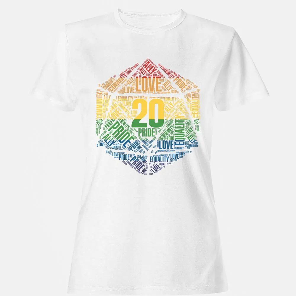 D20 Pride Women's T-Shirt - White - 16