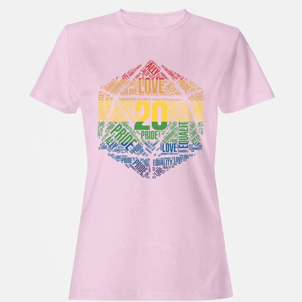 D20 Pride Women's T-Shirt - Light Pink - 9