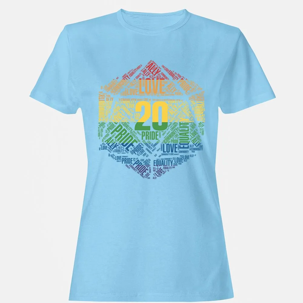 D20 Pride Women's T-Shirt - Light Blue - 8