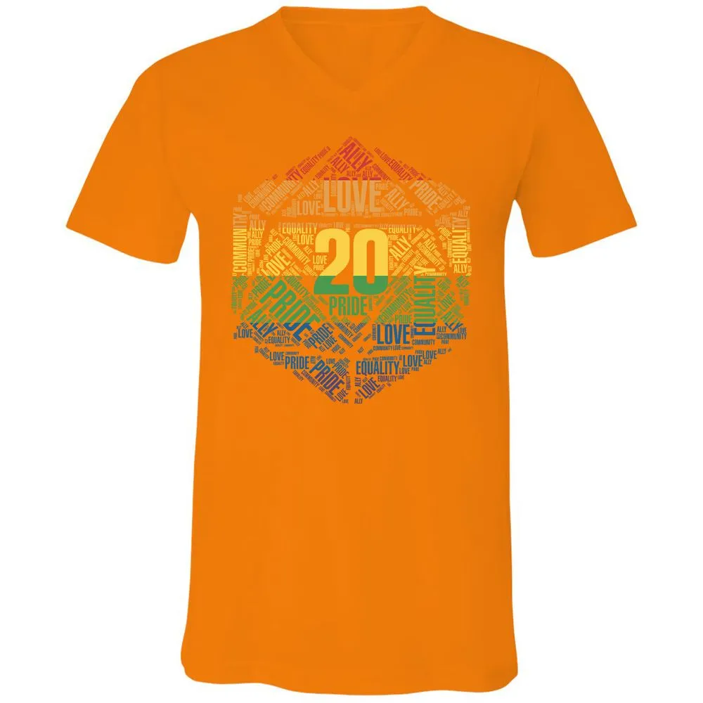 D20 Pride Unisex V-Neck T-Shirt - Orange - 11