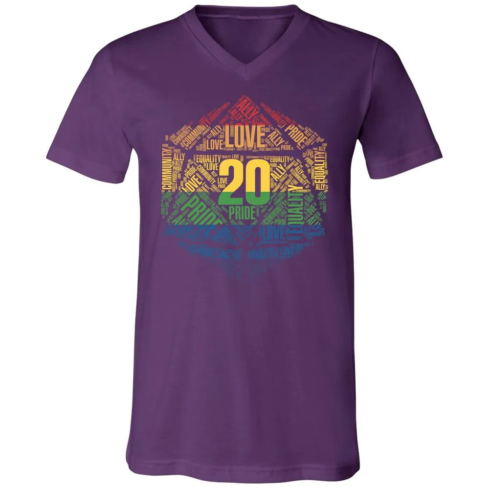 D20 Pride Unisex V-Neck T-Shirt - Team Purple - 9