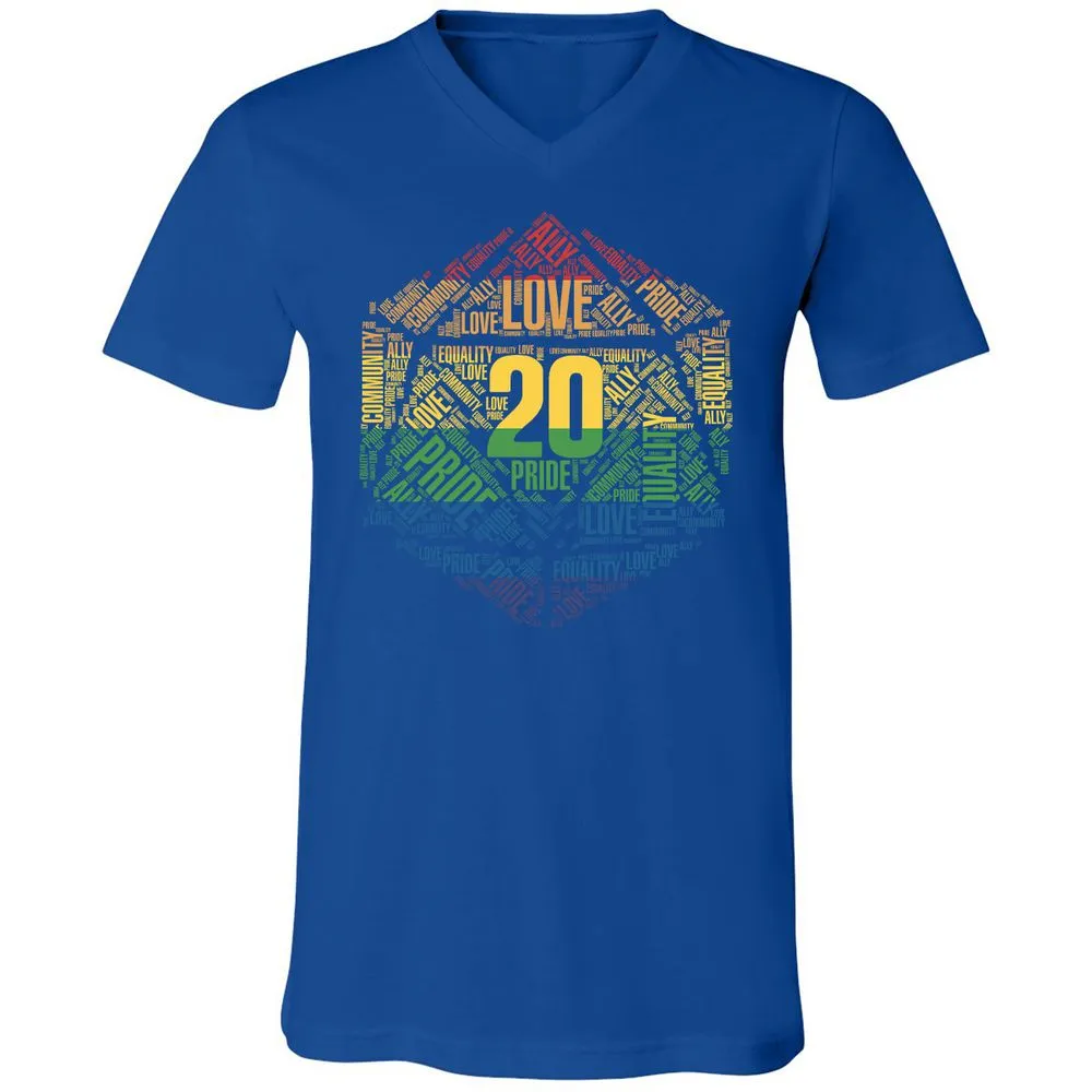 D20 Pride Unisex V-Neck T-Shirt - True Royal - 4
