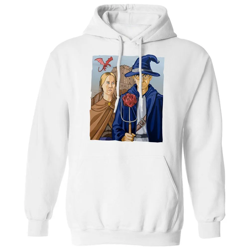 DnD Gothic Classic Unisex Hoodie - White - 11