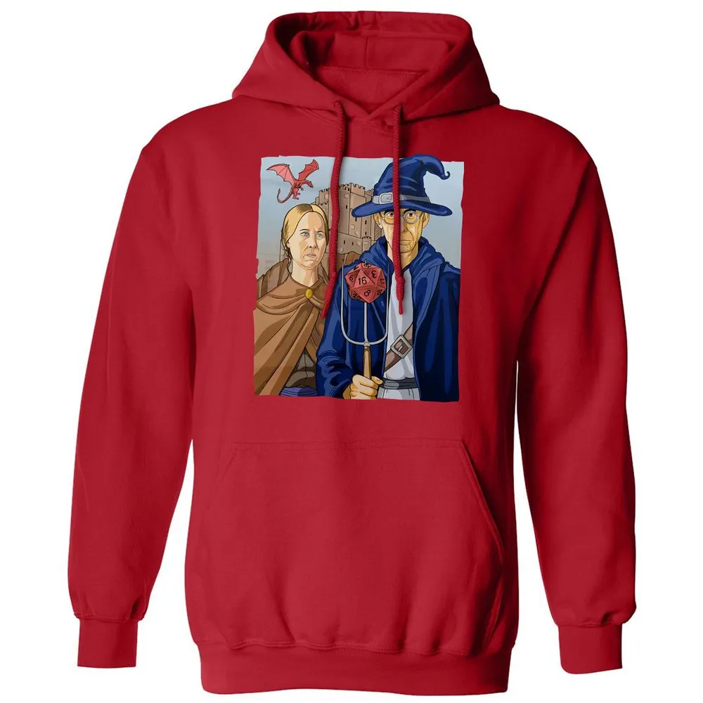 DnD Gothic Classic Unisex Hoodie - Red - 5