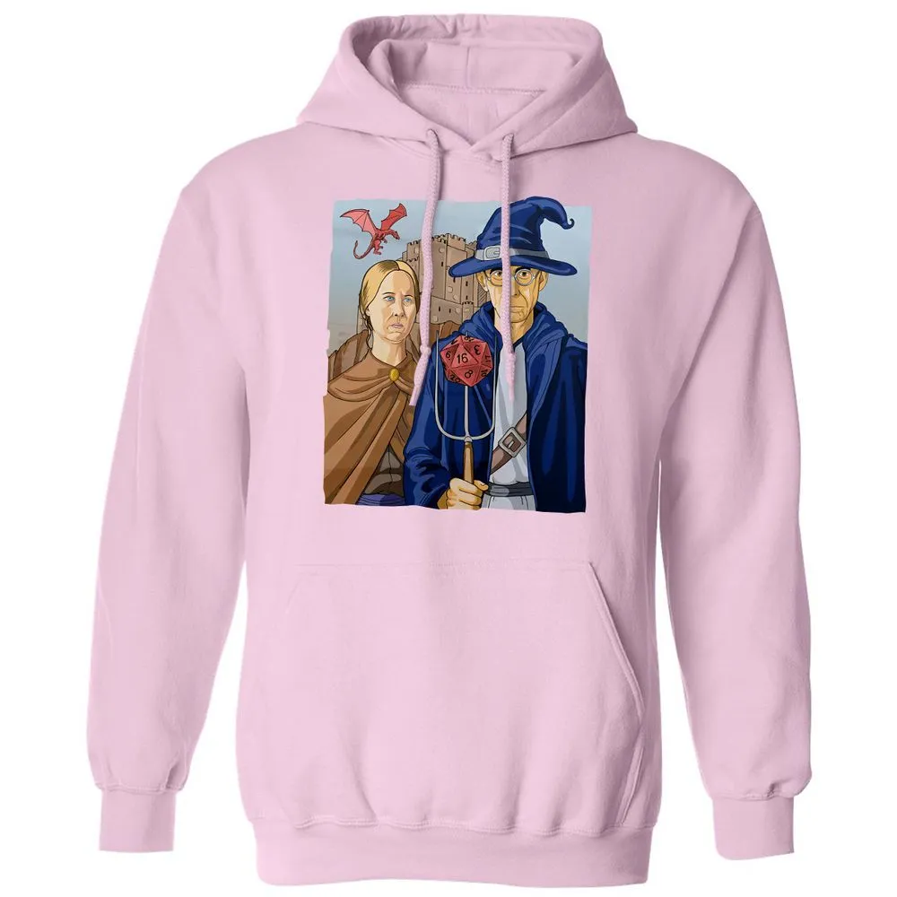DnD Gothic Classic Unisex Hoodie - Light Pink - 3