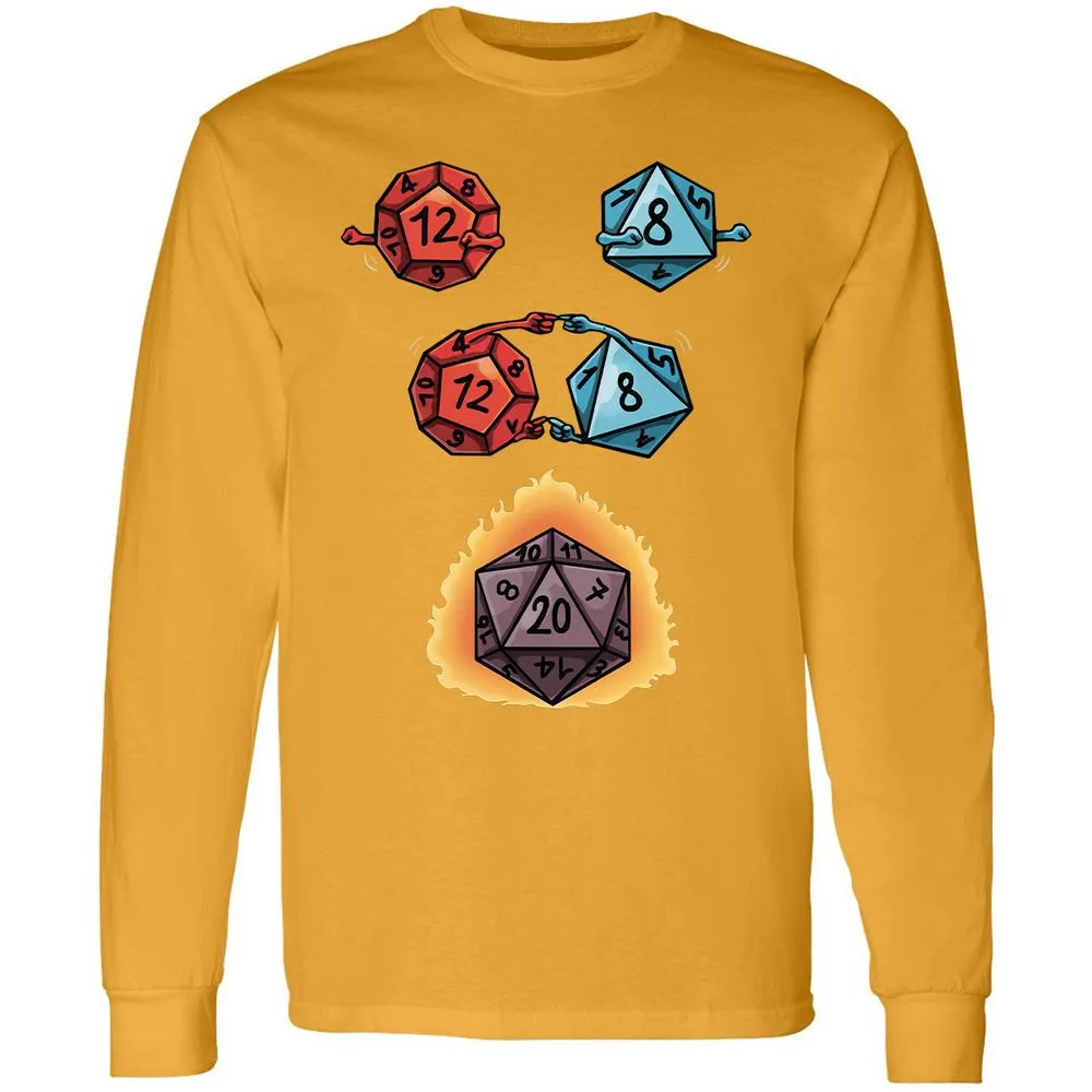 Dice Fusion RPG Long Sleeve T-Shirt - Gold - 9