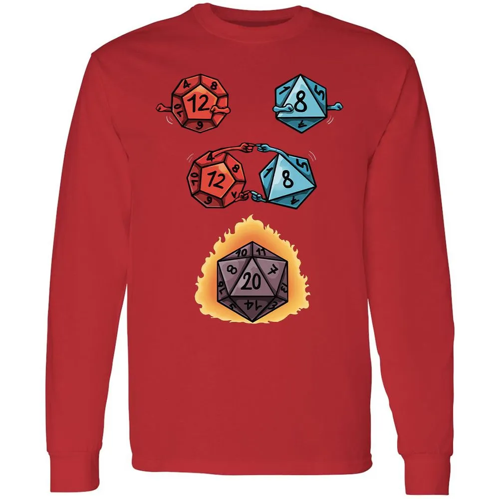 Dice Fusion RPG Long Sleeve T-Shirt - Red - 14