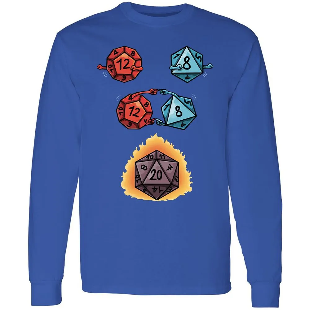 Dice Fusion RPG Long Sleeve T-Shirt - Royal - 8