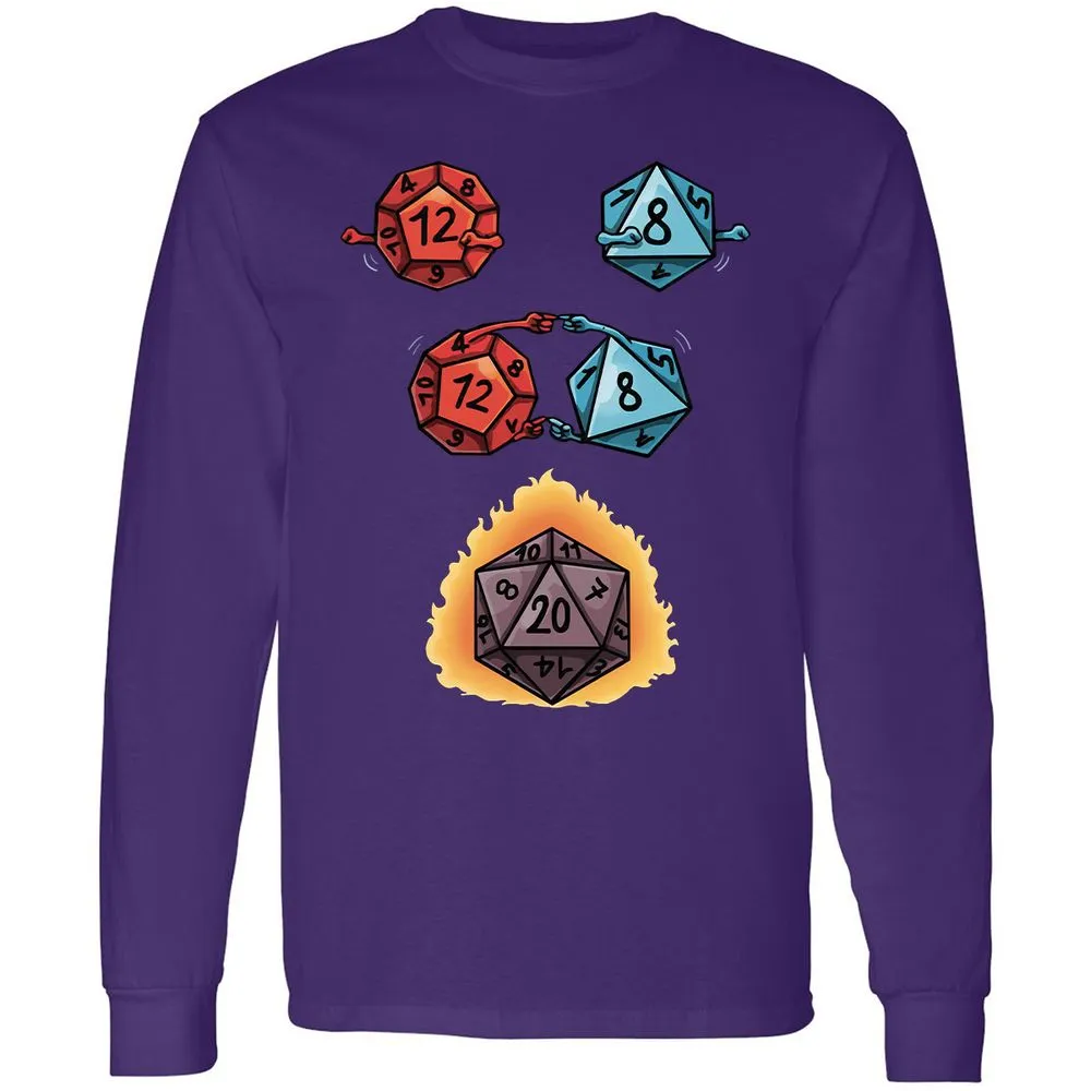 Dice Fusion RPG Long Sleeve T-Shirt - Purple - 13