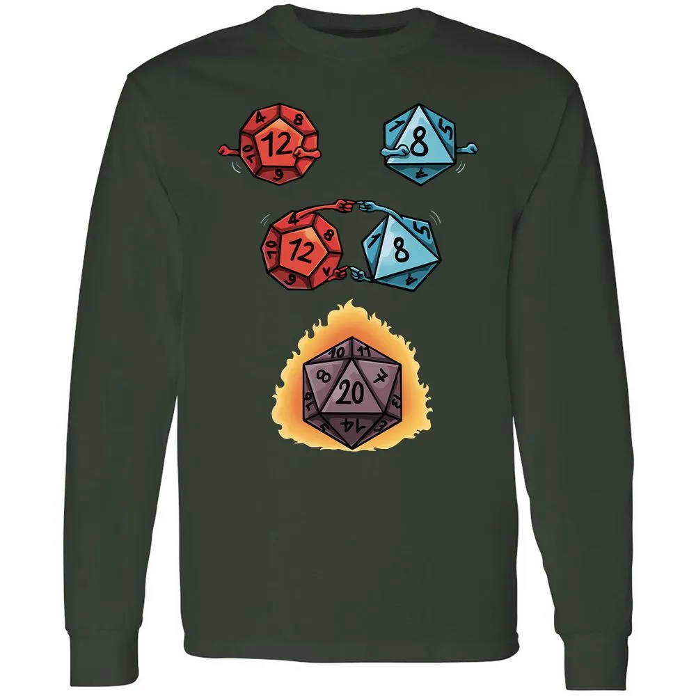 Dice Fusion RPG Long Sleeve T-Shirt - Forest Green - 4
