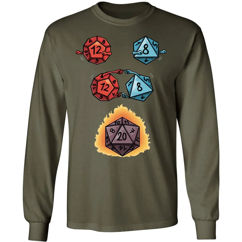 Dice Fusion RPG Long Sleeve T-Shirt - Military Green - 16