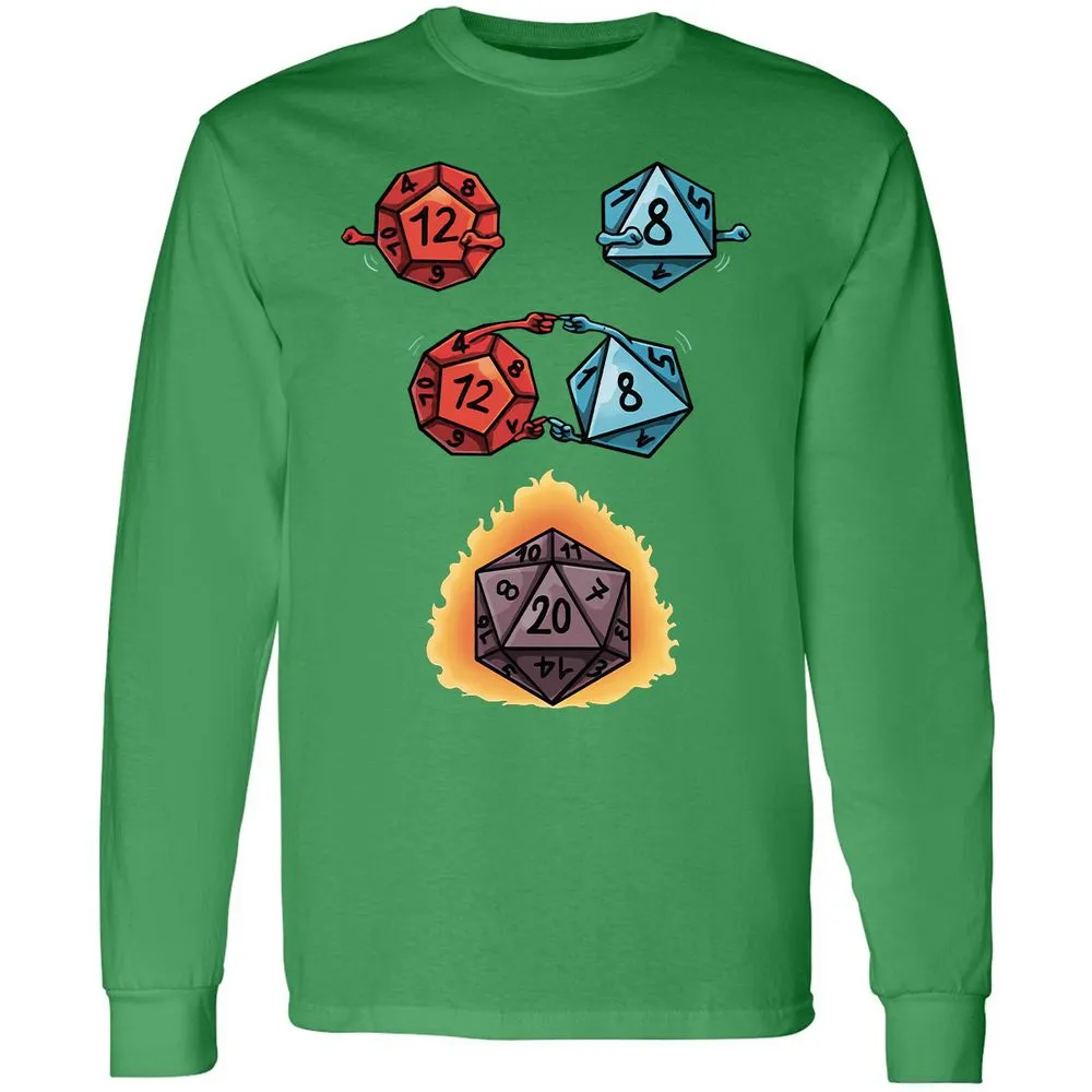 Dice Fusion RPG Long Sleeve T-Shirt - Irish Green - 10