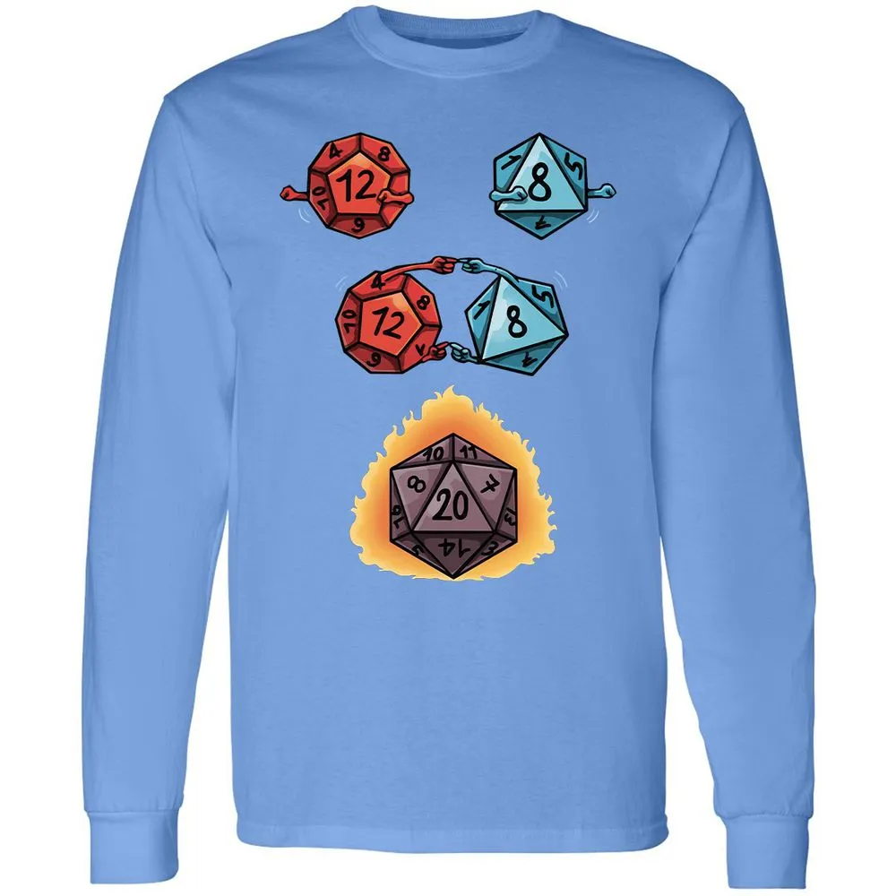 Dice Fusion RPG Long Sleeve T-Shirt - Carolina Blue - 12