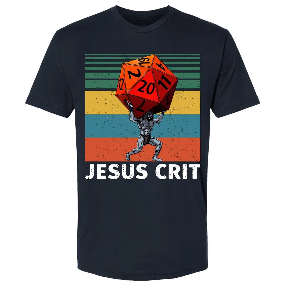Jesus Crit Premium Unisex T-Shirt - Midnight Navy - 2