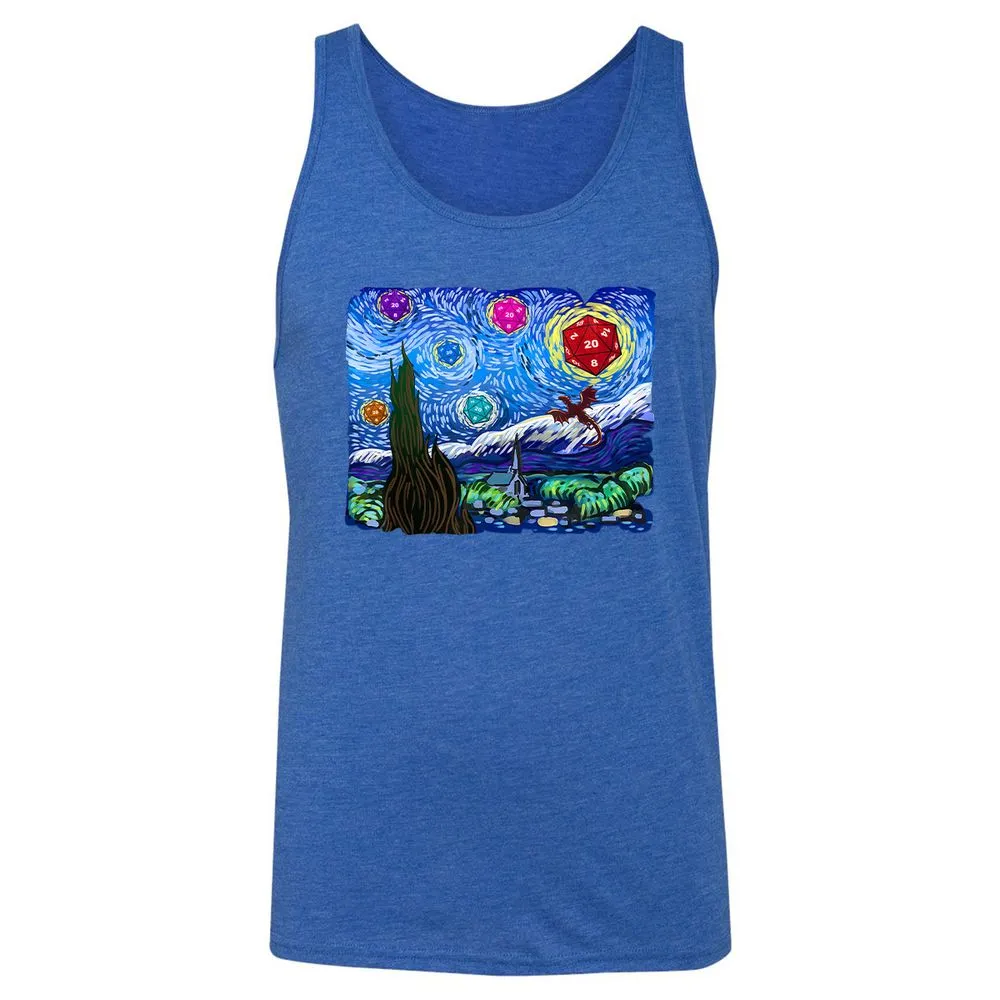Dragon Starry Night Unisex Jersey Tank - True Royal Triblend - 12