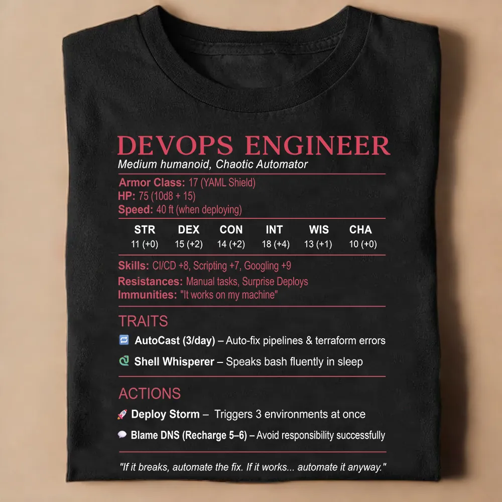 DevOps Engineer Stats Classic Unisex T-Shirt - 1