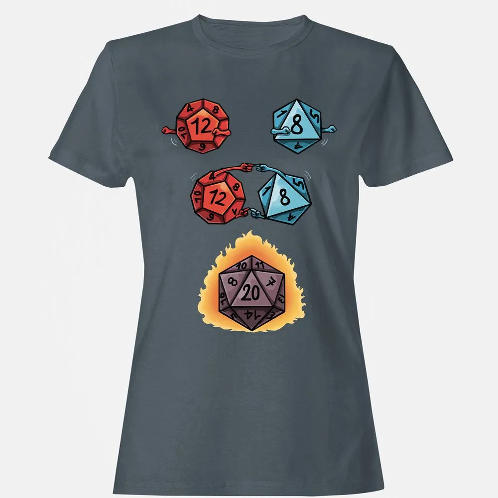 Dice Fusion RPG Women's T-Shirt - Charcoal - 3