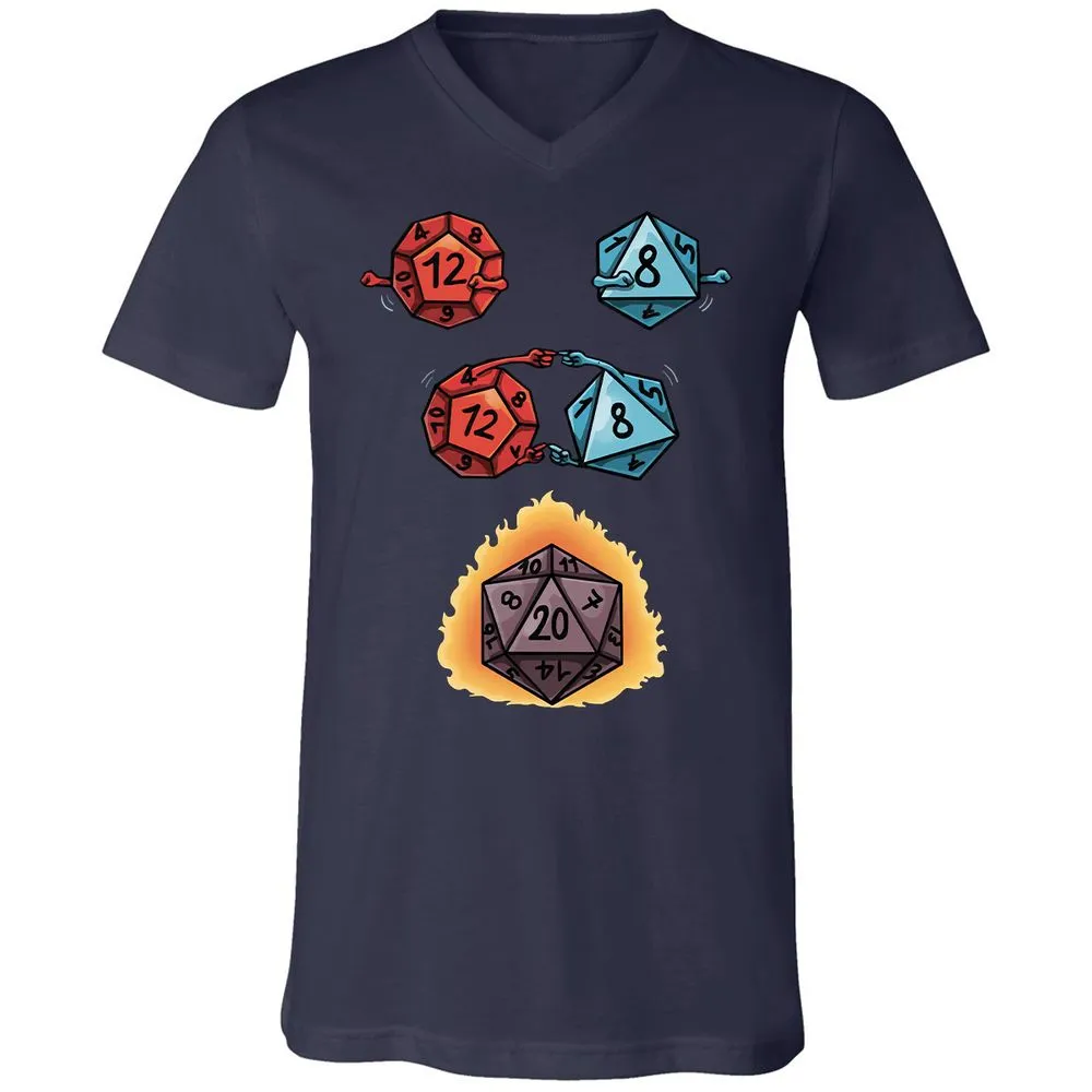 Dice Fusion RPG Unisex V-Neck T-Shirt - Navy - 2
