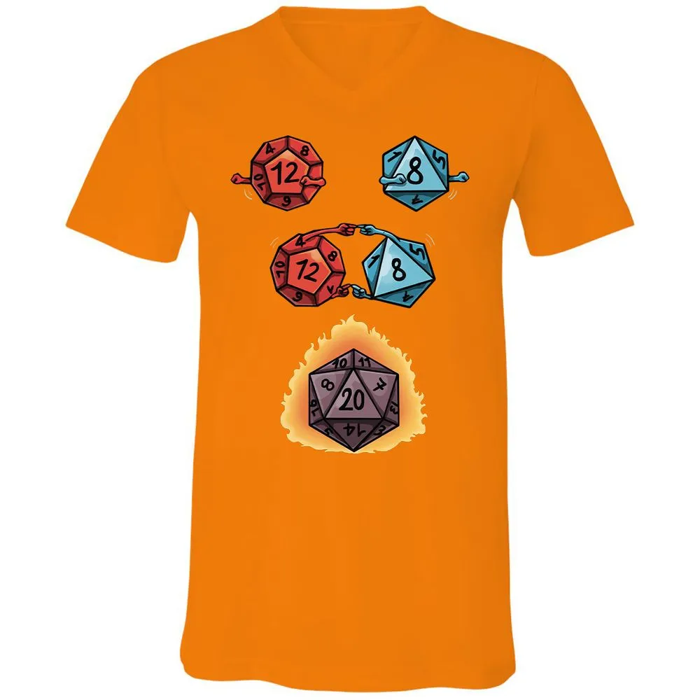 Dice Fusion RPG Unisex V-Neck T-Shirt - Orange - 11