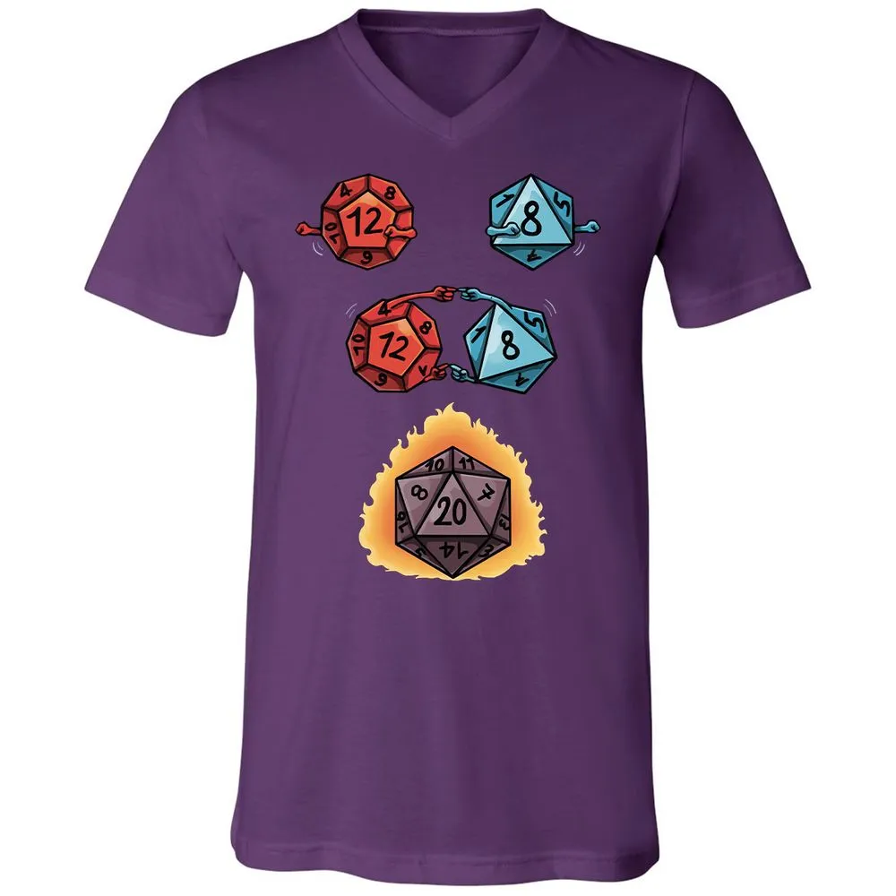 Dice Fusion RPG Unisex V-Neck T-Shirt - Team Purple - 9
