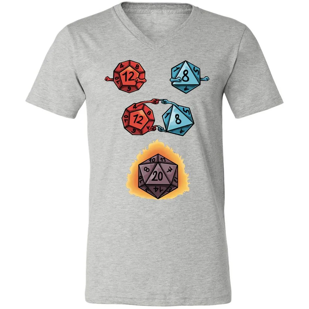 Dice Fusion RPG Unisex V-Neck T-Shirt - Athletic Heather - 7