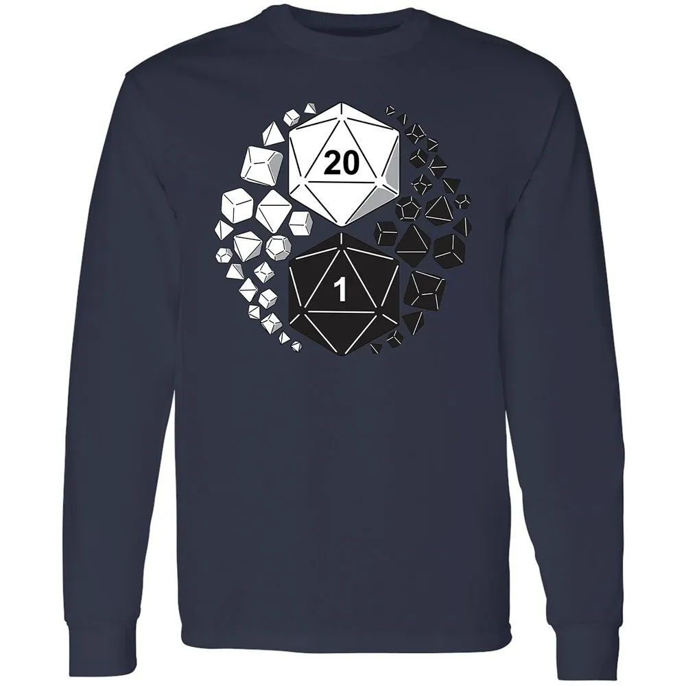 Gaming Yin Yang Long Sleeve T-Shirt - Navy - 2