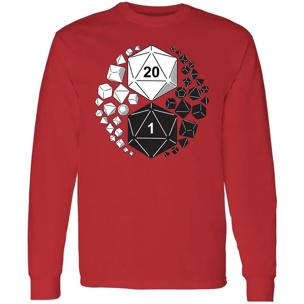 Gaming Yin Yang Long Sleeve T-Shirt - Red - 14