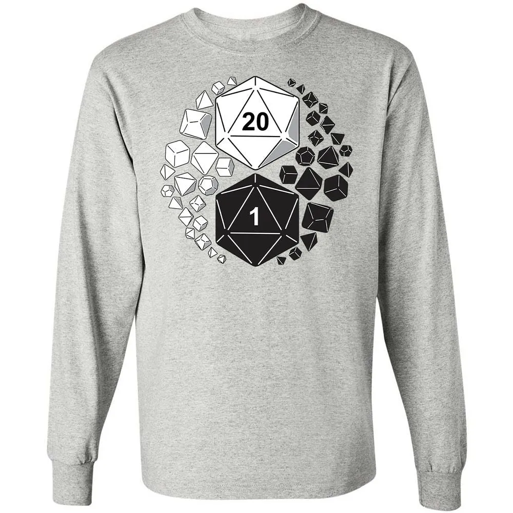 Gaming Yin Yang Long Sleeve T-Shirt - Ash - 7