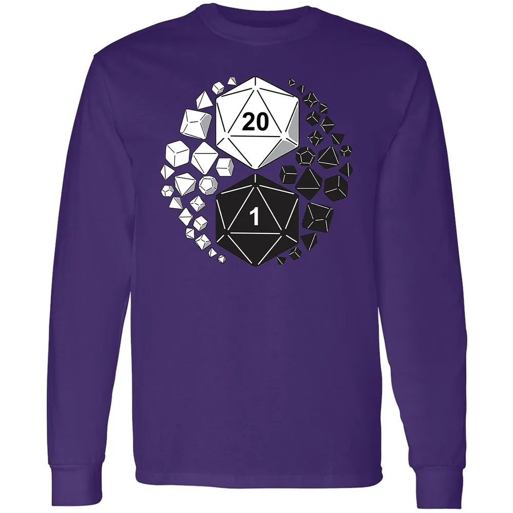 Gaming Yin Yang Long Sleeve T-Shirt - Purple - 13