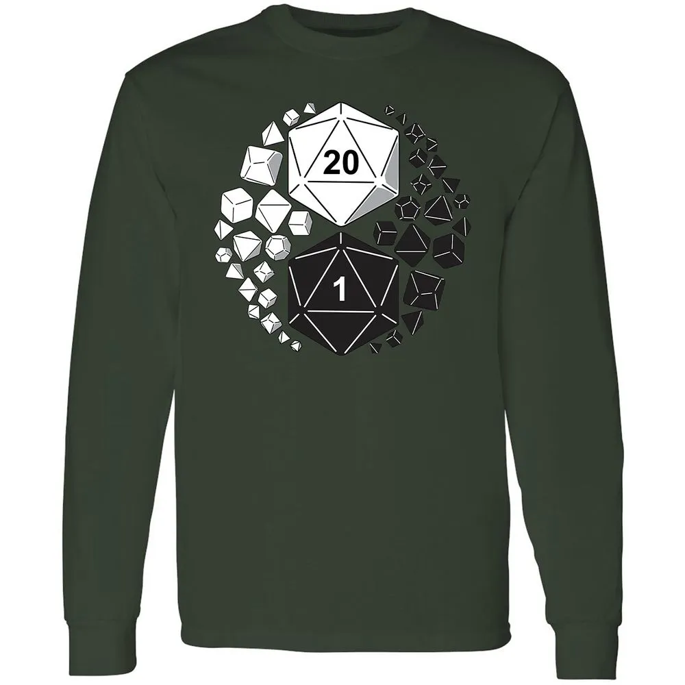 Gaming Yin Yang Long Sleeve T-Shirt - Forest Green - 4