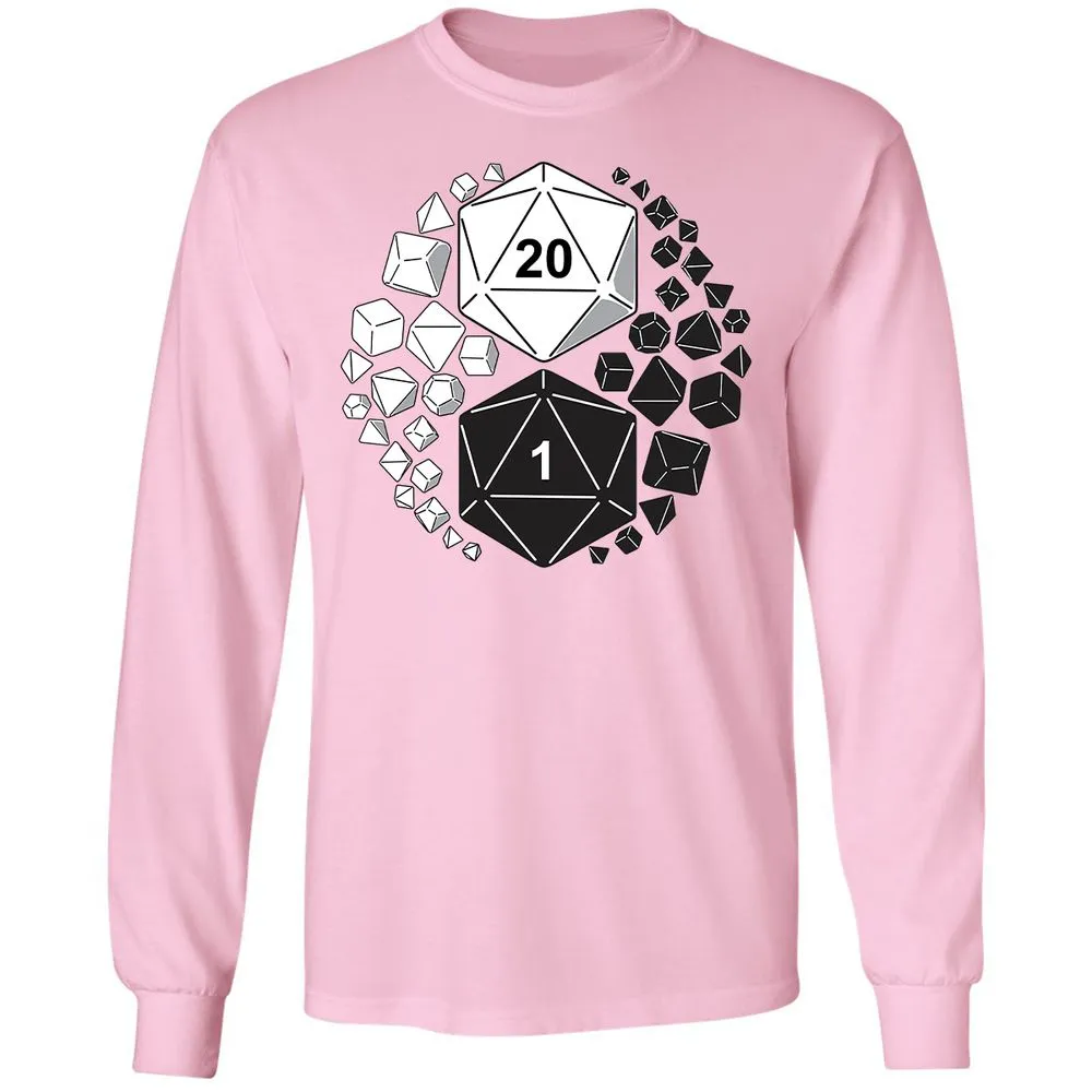 Gaming Yin Yang Long Sleeve T-Shirt - Light Pink - 3