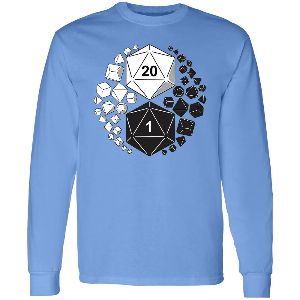 Gaming Yin Yang Long Sleeve T-Shirt - Carolina Blue - 12