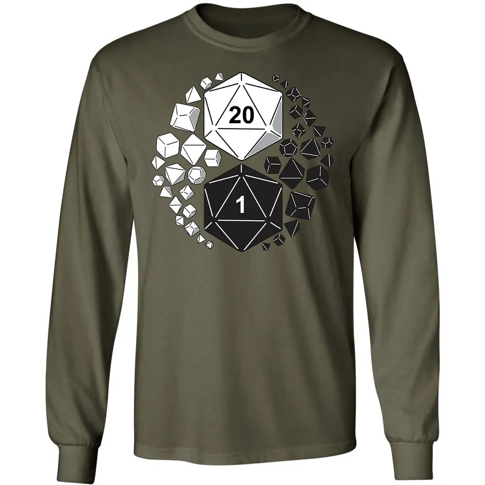 Gaming Yin Yang Long Sleeve T-Shirt - Military Green - 16
